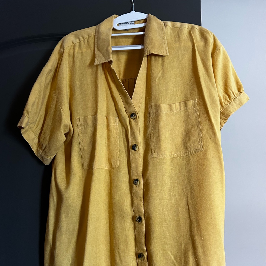 Wonderly Yellow Casual Button Down Shirt Relaxed Fit